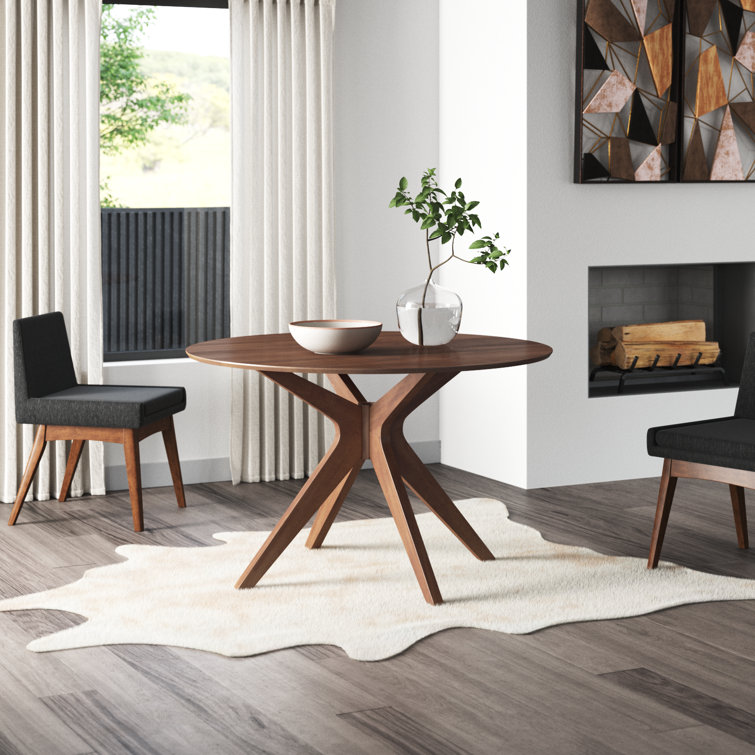 Wayfair round wood dining table discount